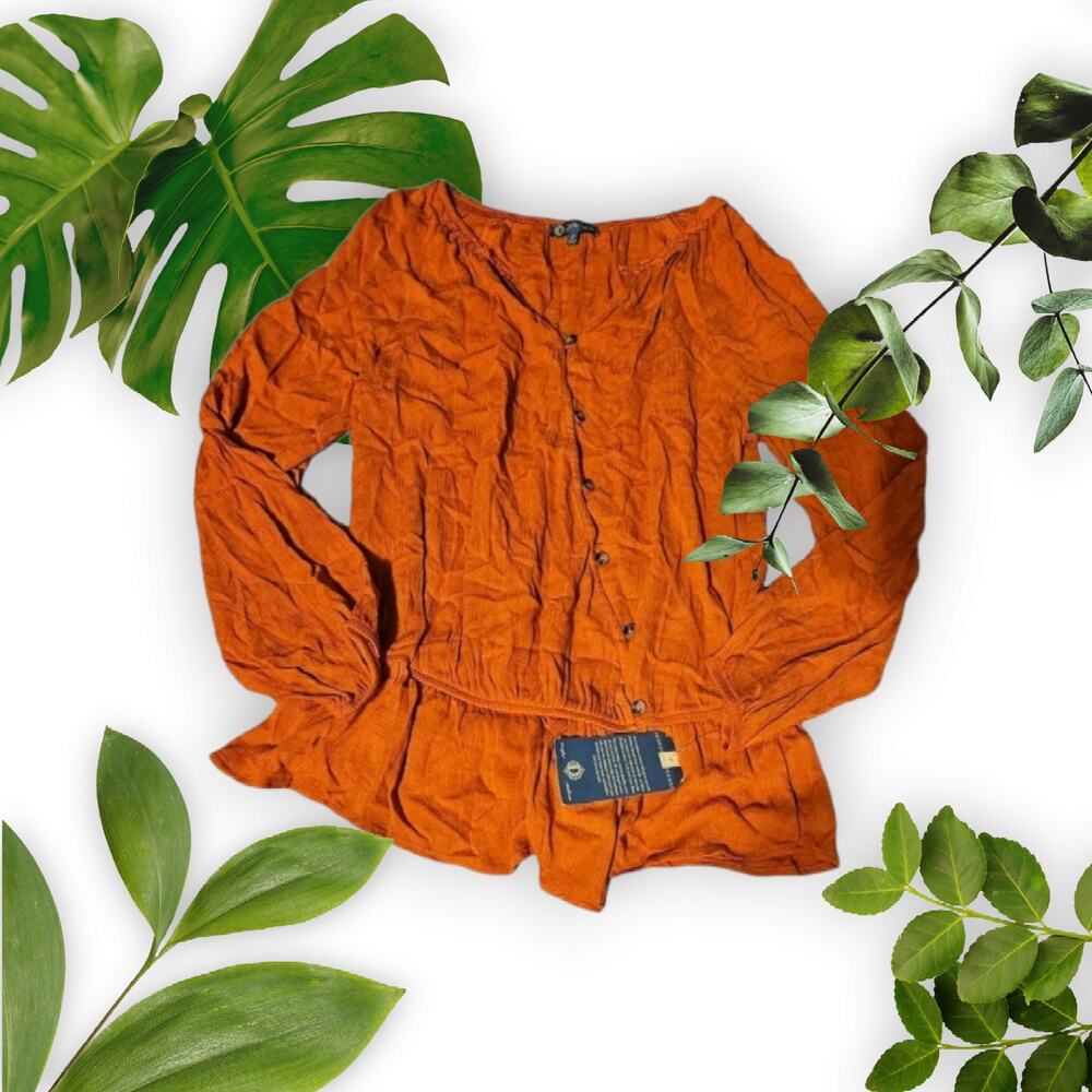 Democracy Small Orange Long Sleeve Shirt